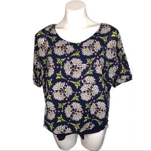 Anthropologie Meadow Rue Zane blue layered top